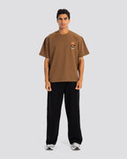 AN Oversize T-Shirt – Mocha Brown – Anti Basic streetwear Egypt