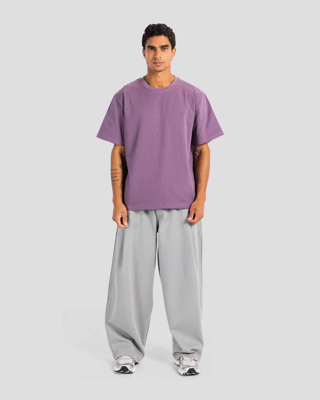 Ant Logo Relaxed T-Shirt – Light purple – Anti Basic streetwear Egypt
