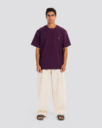 Ant Print Relaxed T-Shirt – Light Burgundy – Anti Basic streetwear Egypt