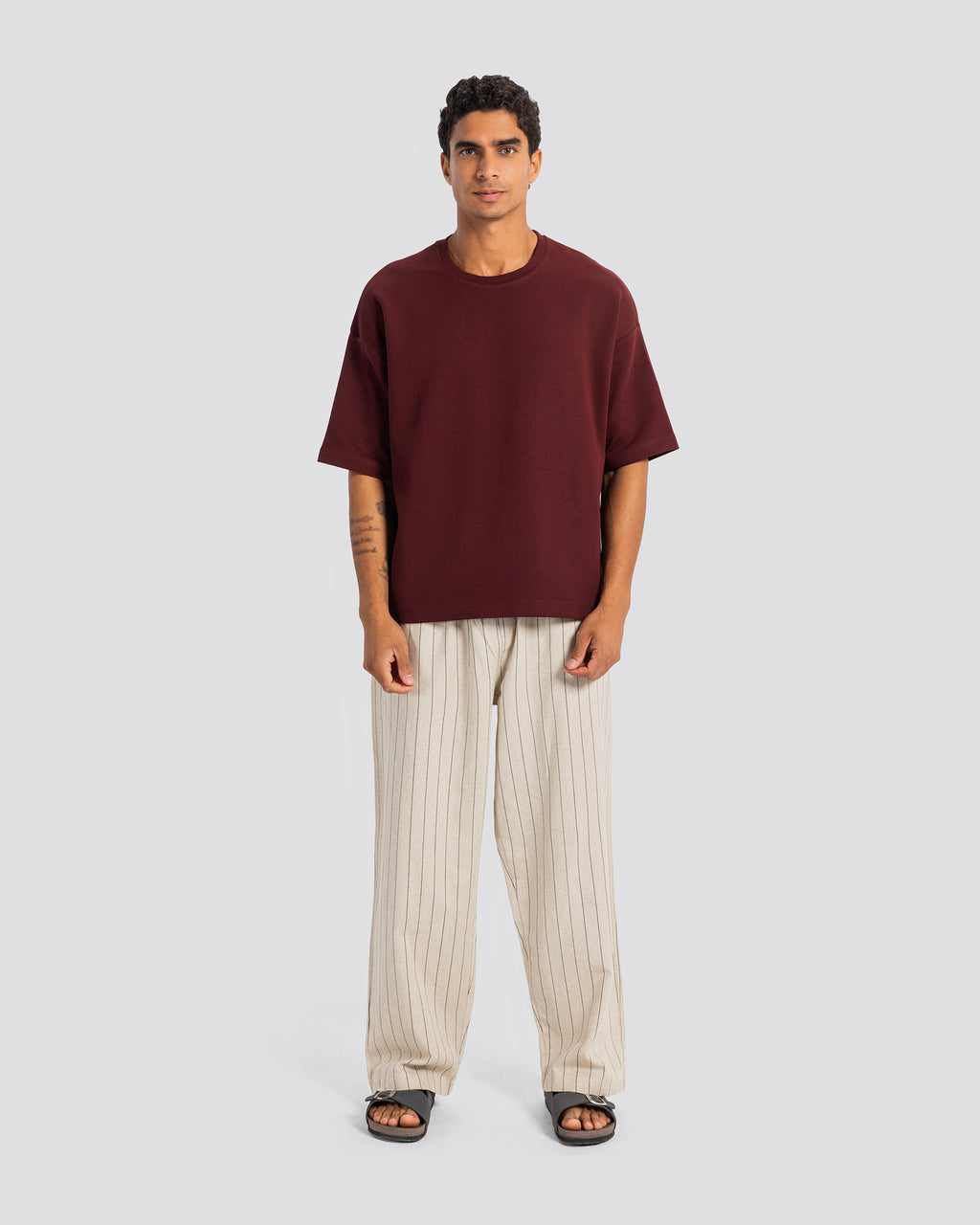 BOX T-Shirt – Burgundy – Anti Basic streetwear Egypt