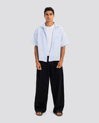 Boxy Embroidered Shirt – Baby Blue – Anti Basic streetwear Egypt
