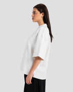 Boxy-Fit Stitched T-Shirt – Off White – Anti Basic streetwear Egypt (photo 7)