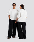Boxy-Fit Stitched T-Shirt – Off White – Anti Basic streetwear Egypt
