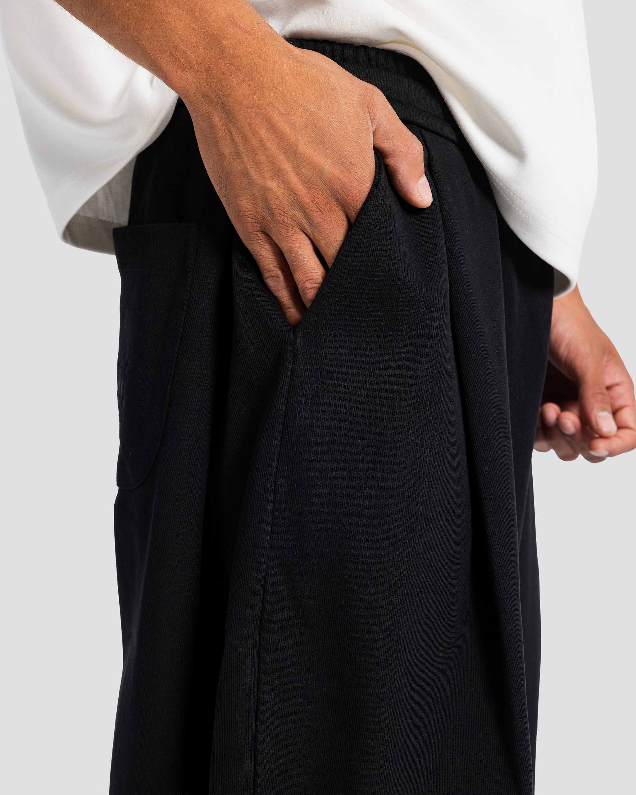 Cotton Both Ways Pants - Black