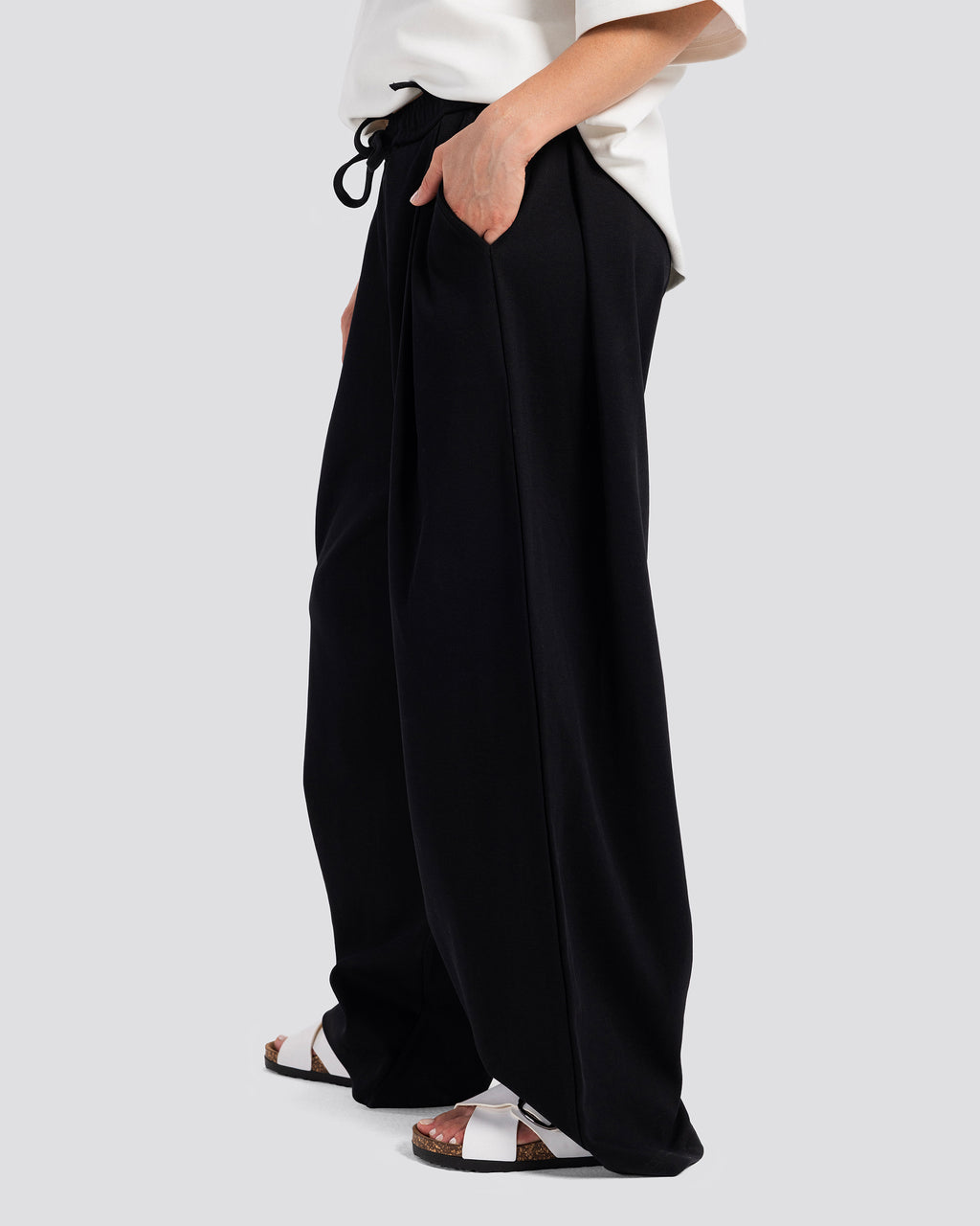 Cotton Both Ways Pants - Black