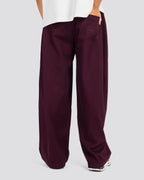Cotton Two-Tuck Pants – Burgundy – Anti Basic streetwear Egypt (photo 2)