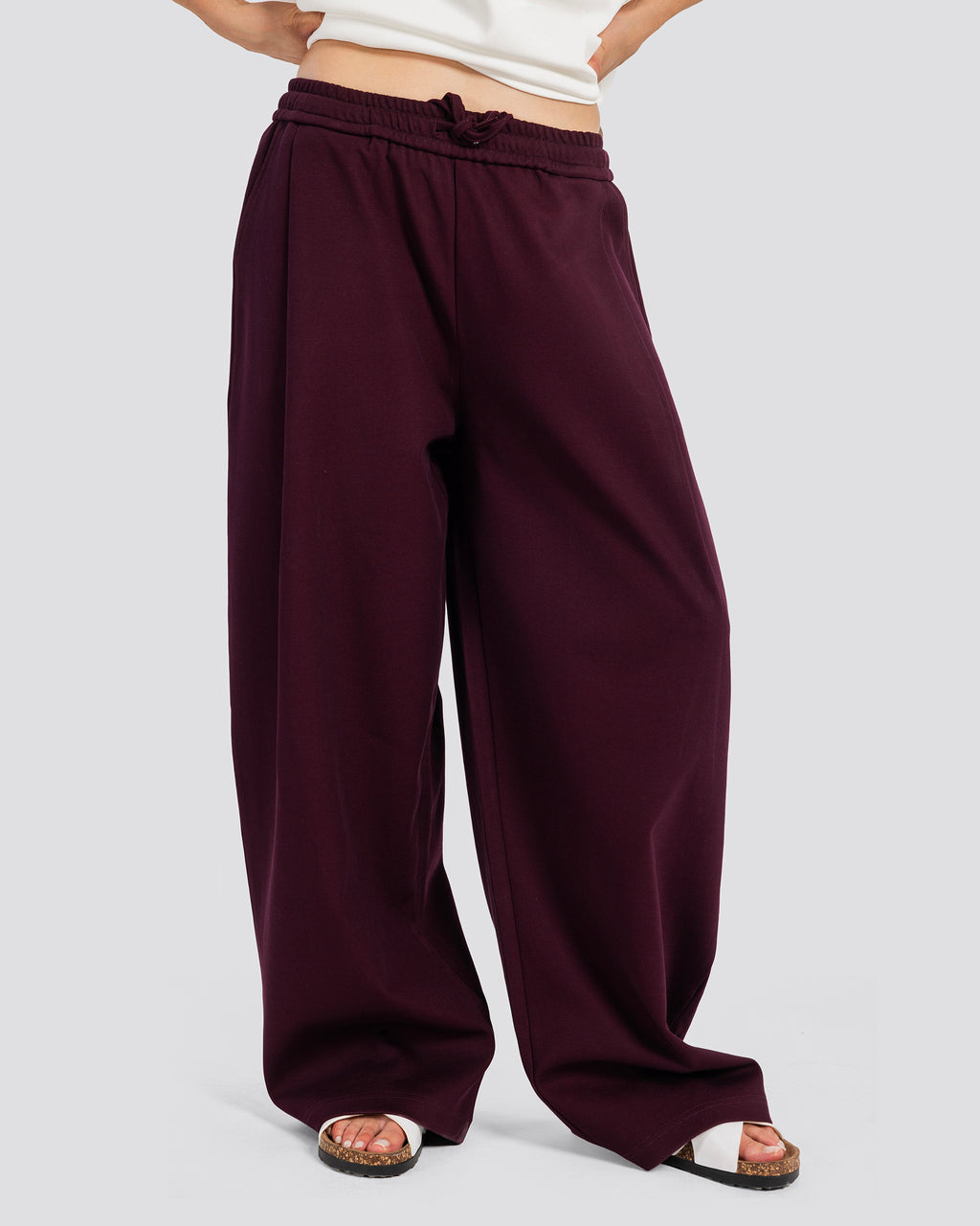 Cotton Two-Tuck Pants – Burgundy – Anti Basic streetwear Egypt (photo 5)