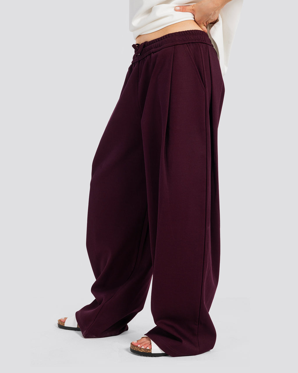Cotton Two-Tuck Pants – Burgundy – Anti Basic streetwear Egypt (photo 7)