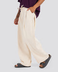 Cotton Two-Tuck Pants – Light Beige – Anti Basic streetwear Egypt