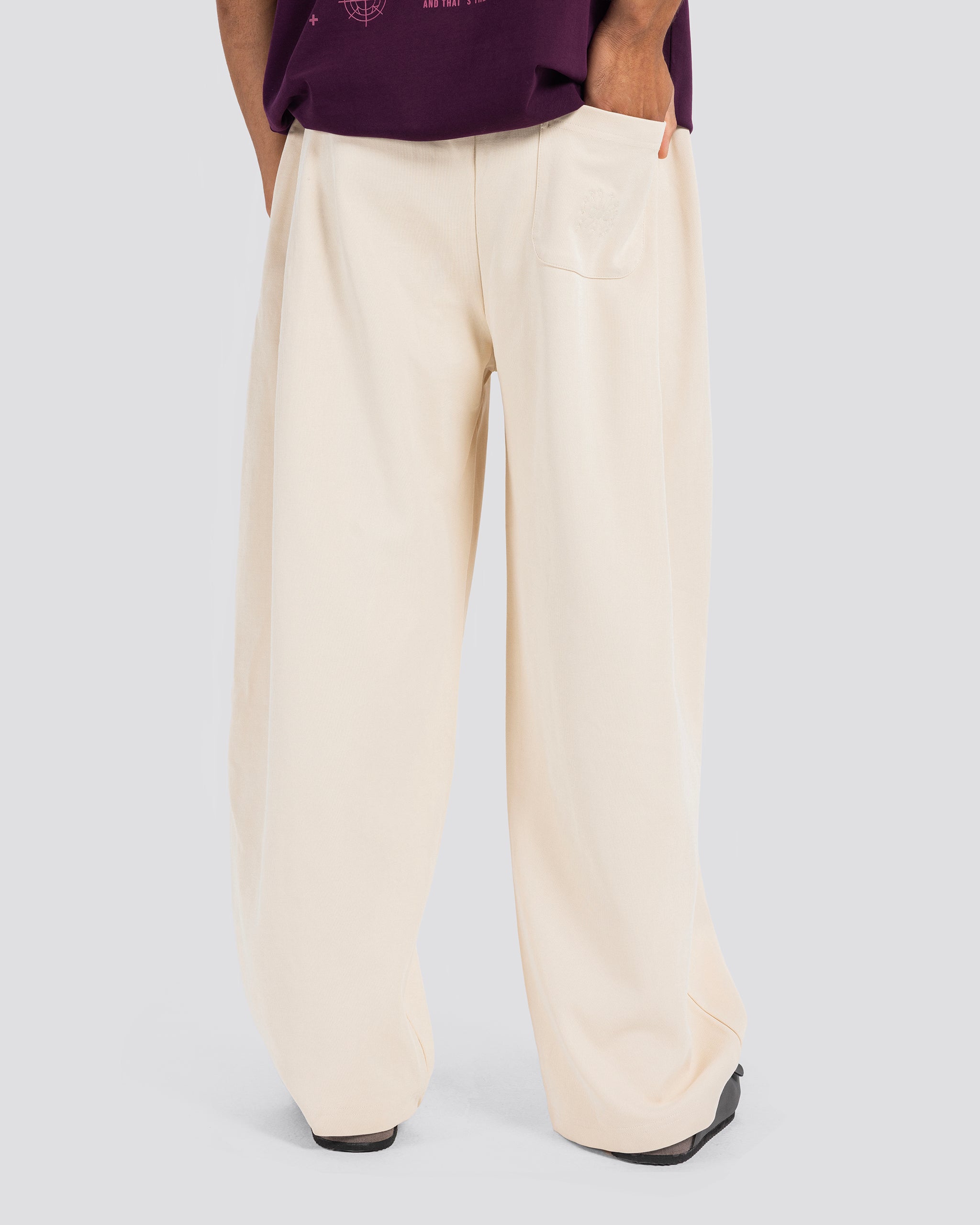 Cotton Both Ways Pants - Light Beige