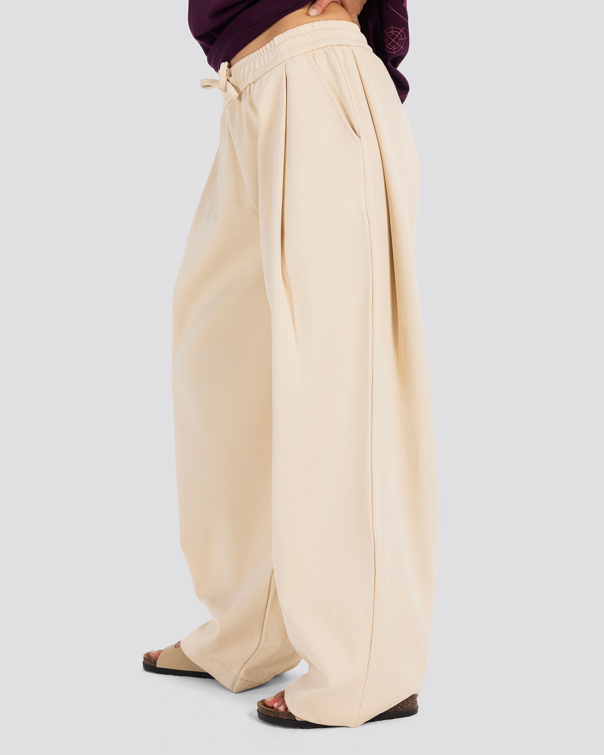 Cotton Both Ways Pants - Light Beige