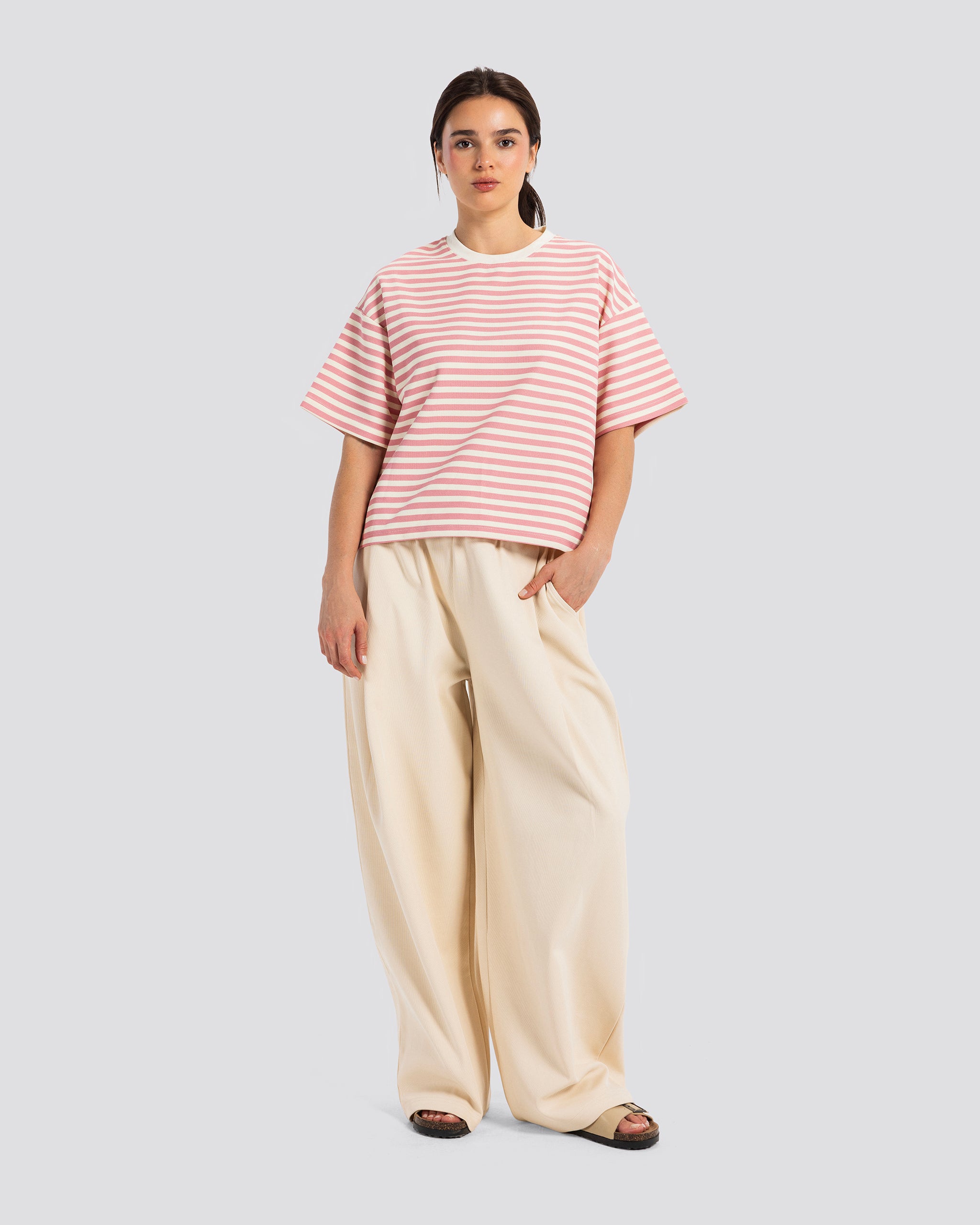 Cotton Both Ways Pants - Light Beige