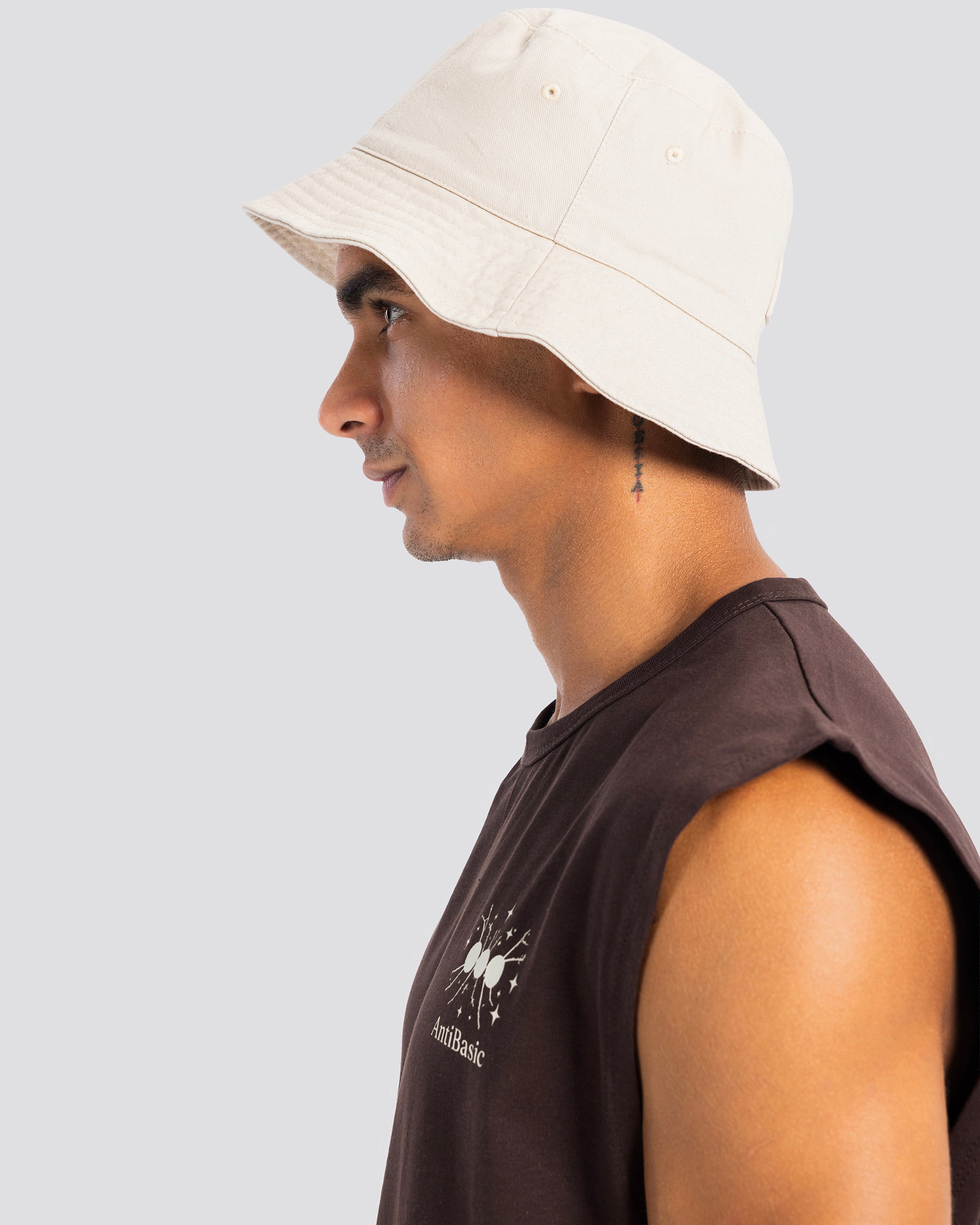 Lightweight Printed Tank – Brown – Anti Basic streetwear Egypt (photo 2)