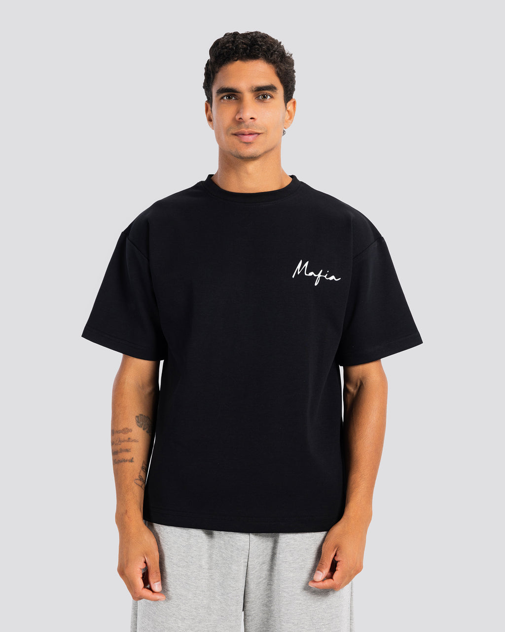 Mafia Oversize T-Shirt – Black – Anti Basic streetwear Egypt (photo 4)