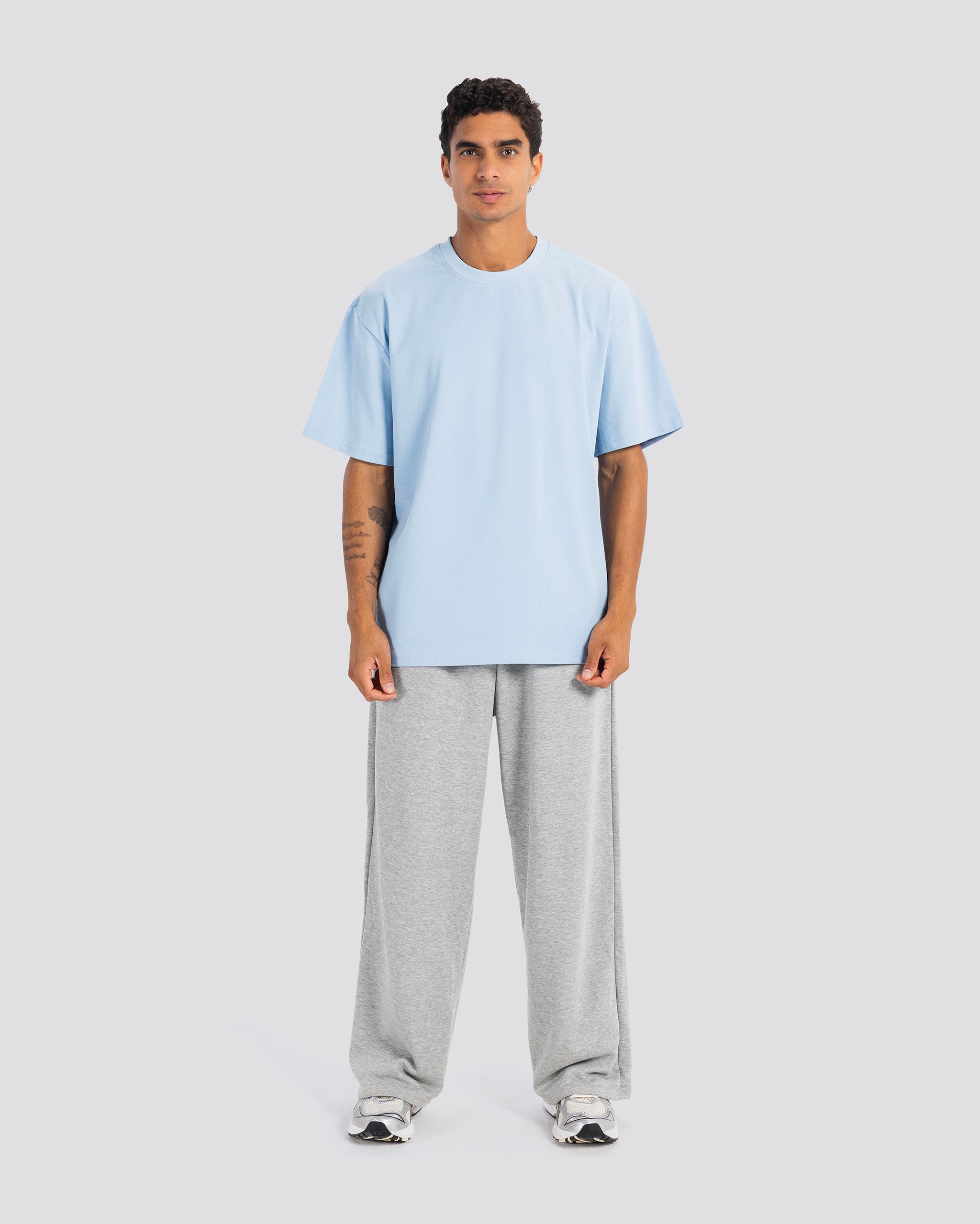 Oversize T Shirt – Baby Blue – Anti Basic streetwear Egypt