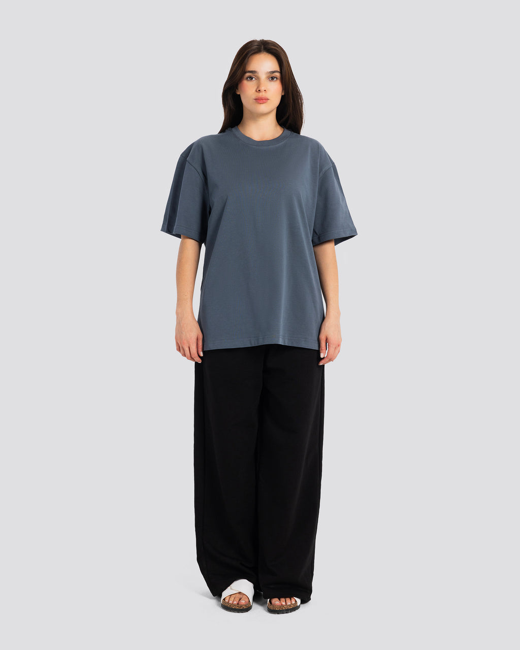 Oversize T Shirt - Steel Blue