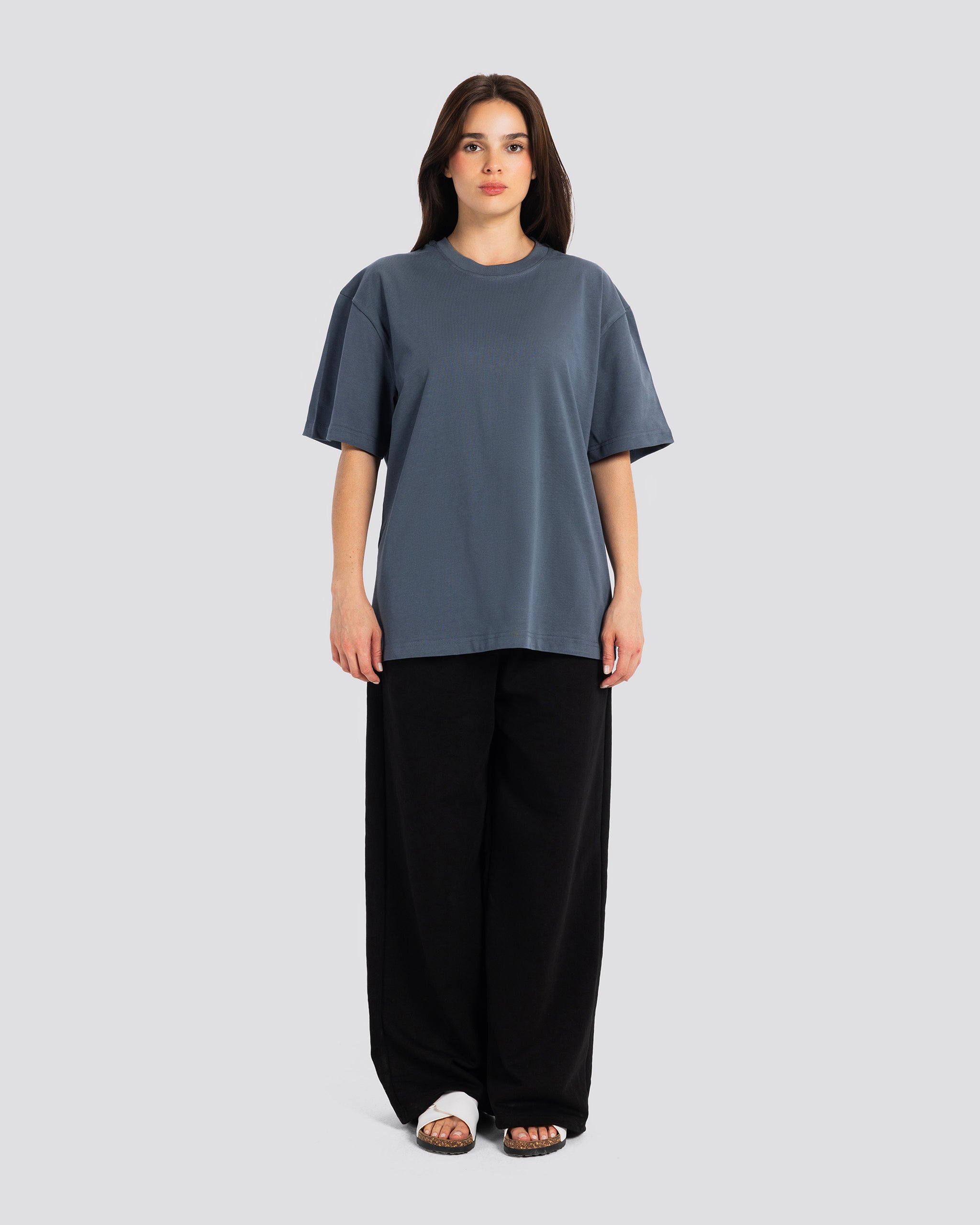 Oversize T Shirt - Steel Blue