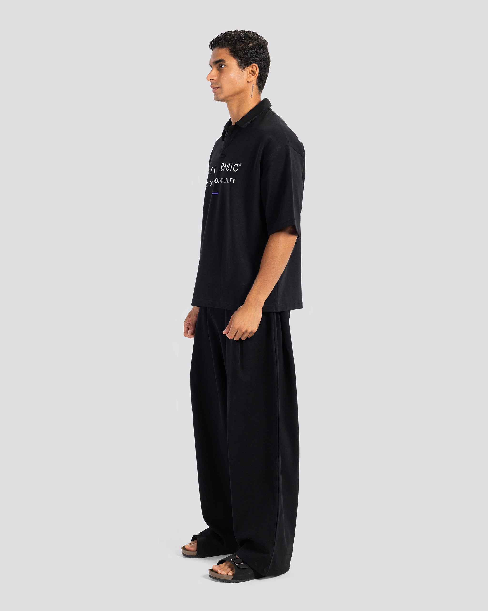 Printed Short-Sleeve Polo Shirt – Anti Basic streetwear Egypt (photo 3)