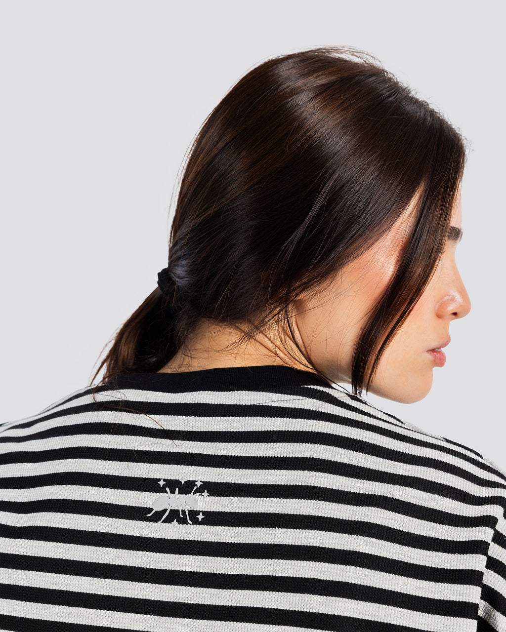 Relaxed Fit Striped T-Shirt - Gray