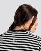 Relaxed Fit Striped T-Shirt - Gray