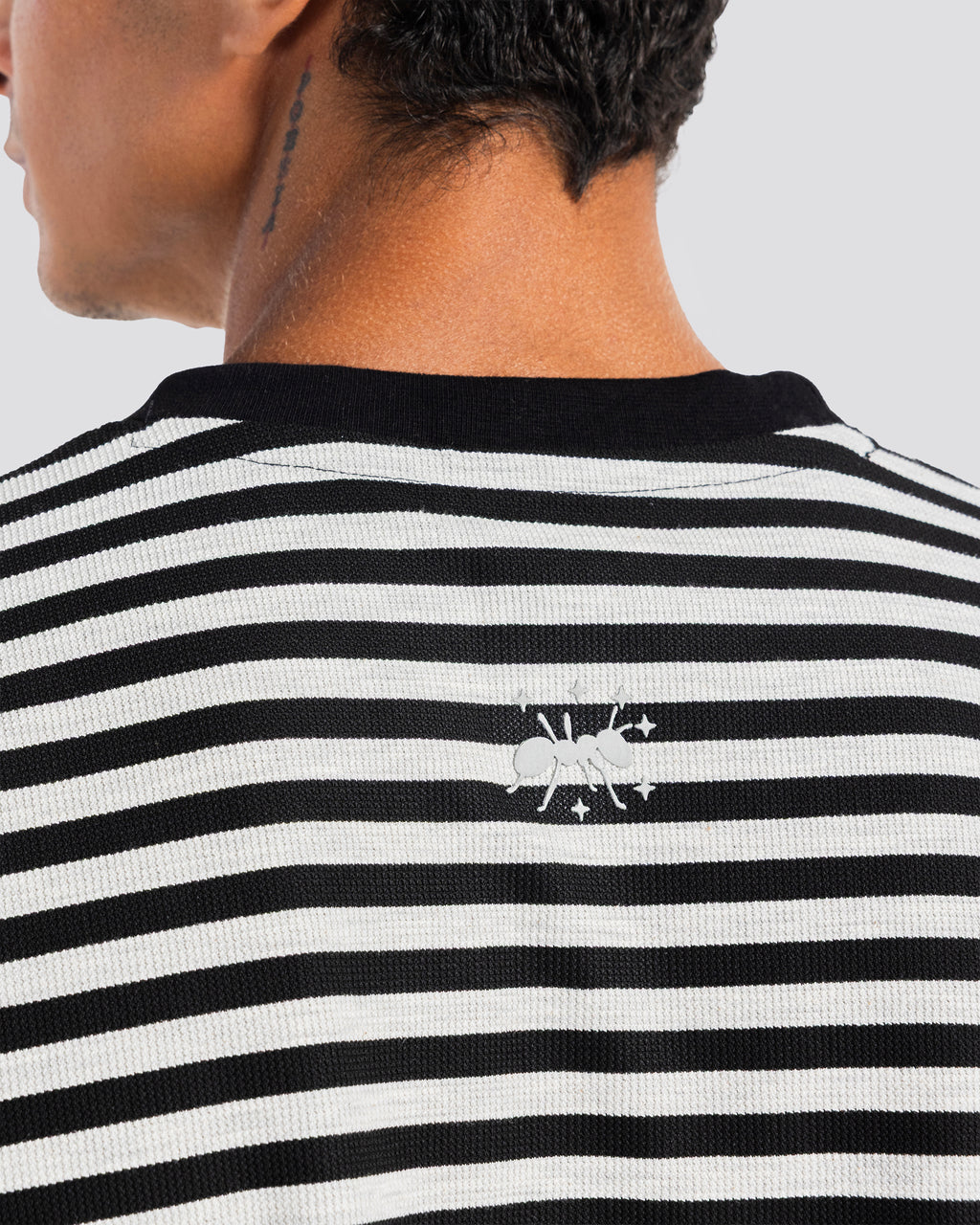 Relaxed Fit Striped T-Shirt - Gray