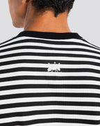 Relaxed Fit Striped T-Shirt – White – Anti Basic streetwear Egypt (photo 4)