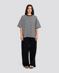 Relaxed Fit Striped T-Shirt – White – Anti Basic streetwear Egypt (photo 5)