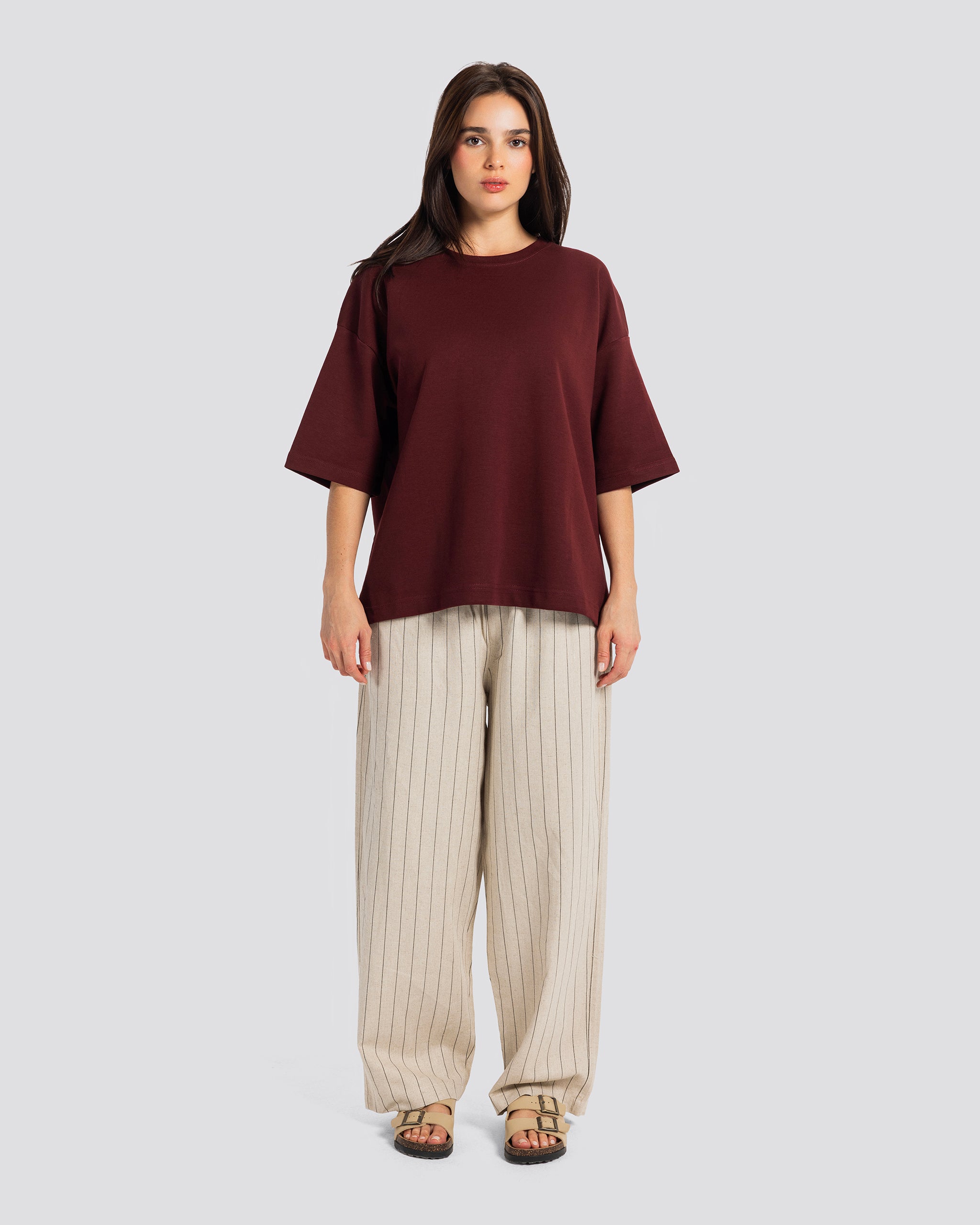 Wide-leg striped linen trousers – Anti Basic streetwear Egypt (photo 5)