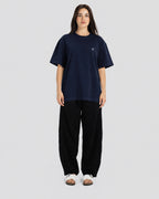 Ribbon Bow Oversize T-Shirt – Navy – Anti Basic streetwear Egypt