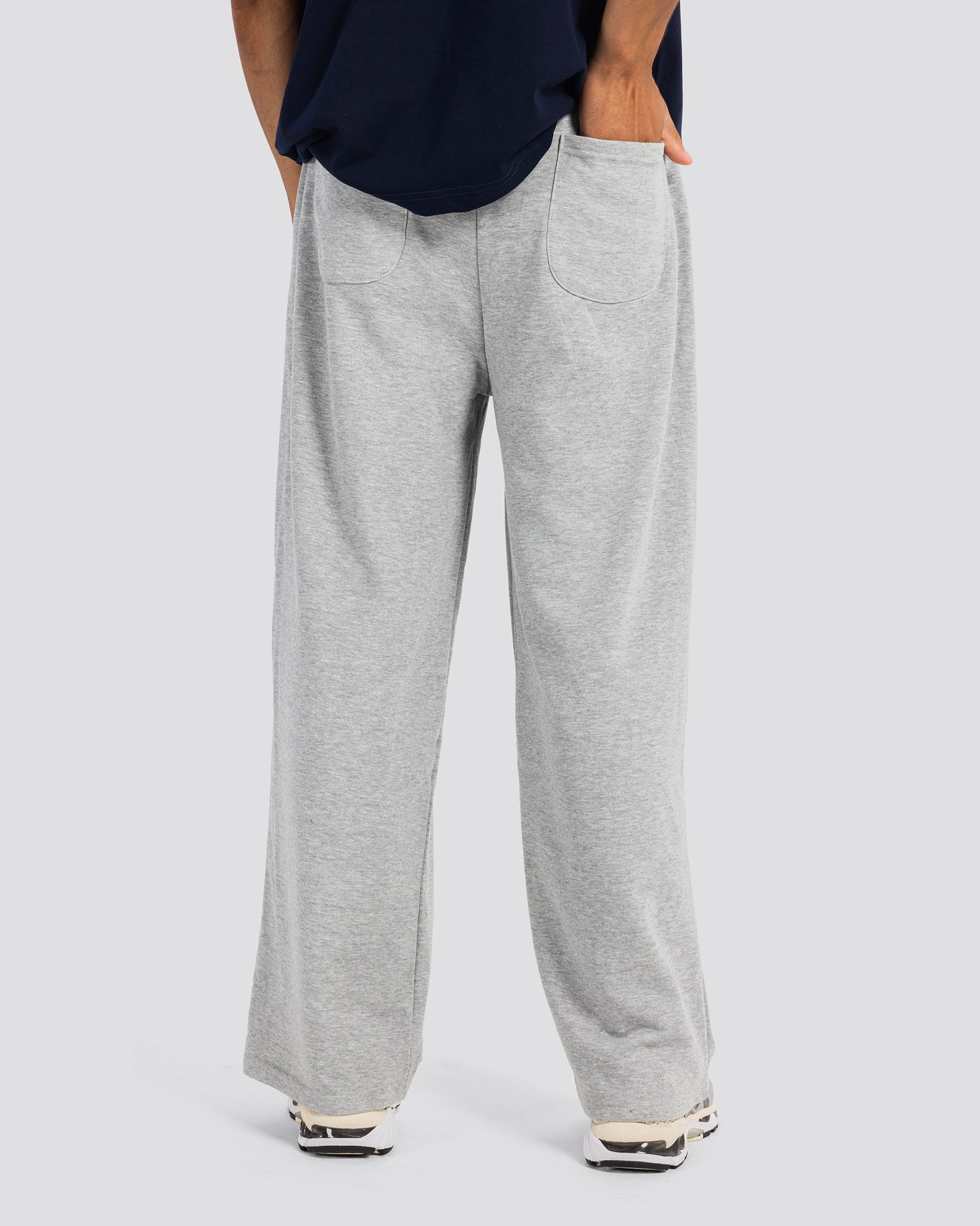 Wide-Leg Sweat Pants – Gray – Anti Basic streetwear Egypt (photo 4)