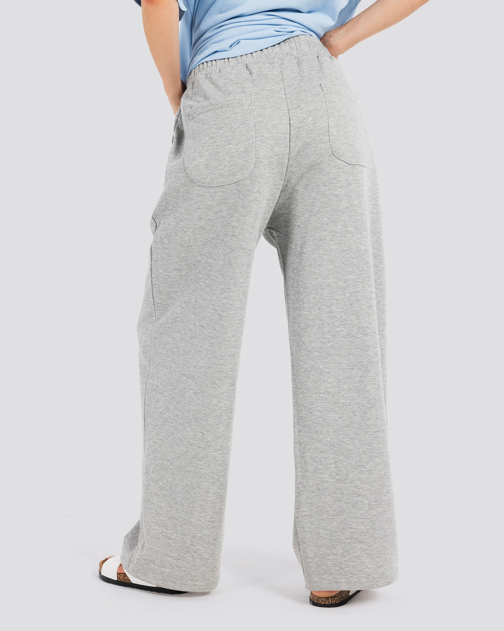 Wide-Leg Sweat Pants – Gray – Anti Basic streetwear Egypt (photo 8)