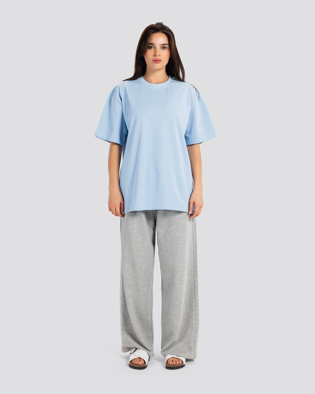 Wide-Leg Sweat Pants – Gray – Anti Basic streetwear Egypt (photo 5)