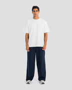 Wide-Leg Sweat Pants - Navy