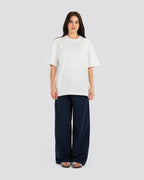 Wide-Leg Sweat Pants - Navy