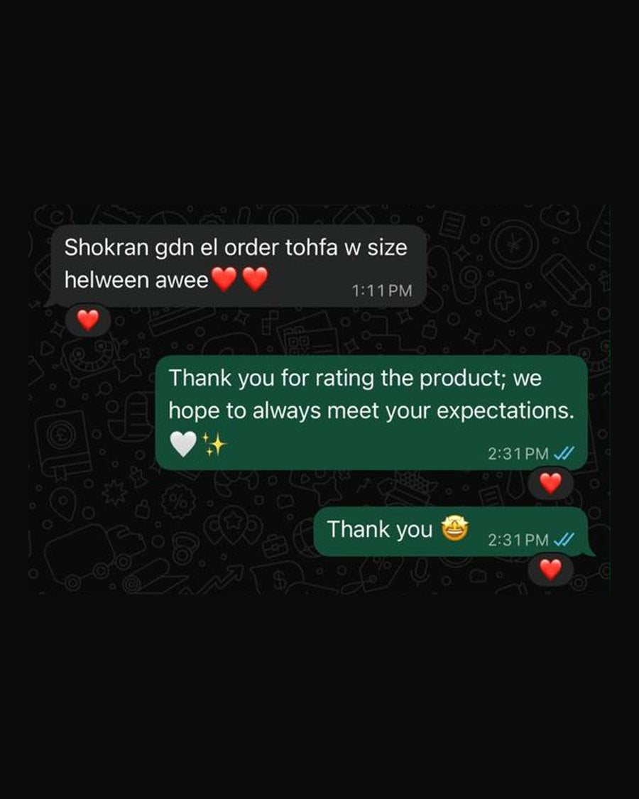 Customer: the order is lovely and the sizes are great.