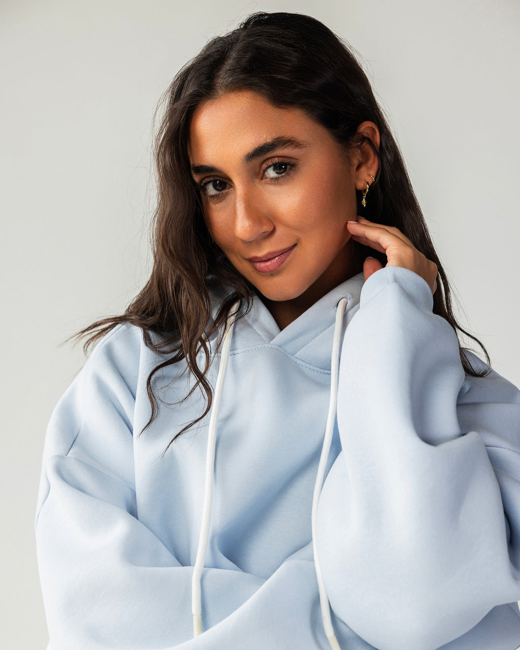 ANTI BASIC – Baby Blue Balloon Fit Hoodie – Baby Blue – Anti Basic streetwear Egypt (photo 3)