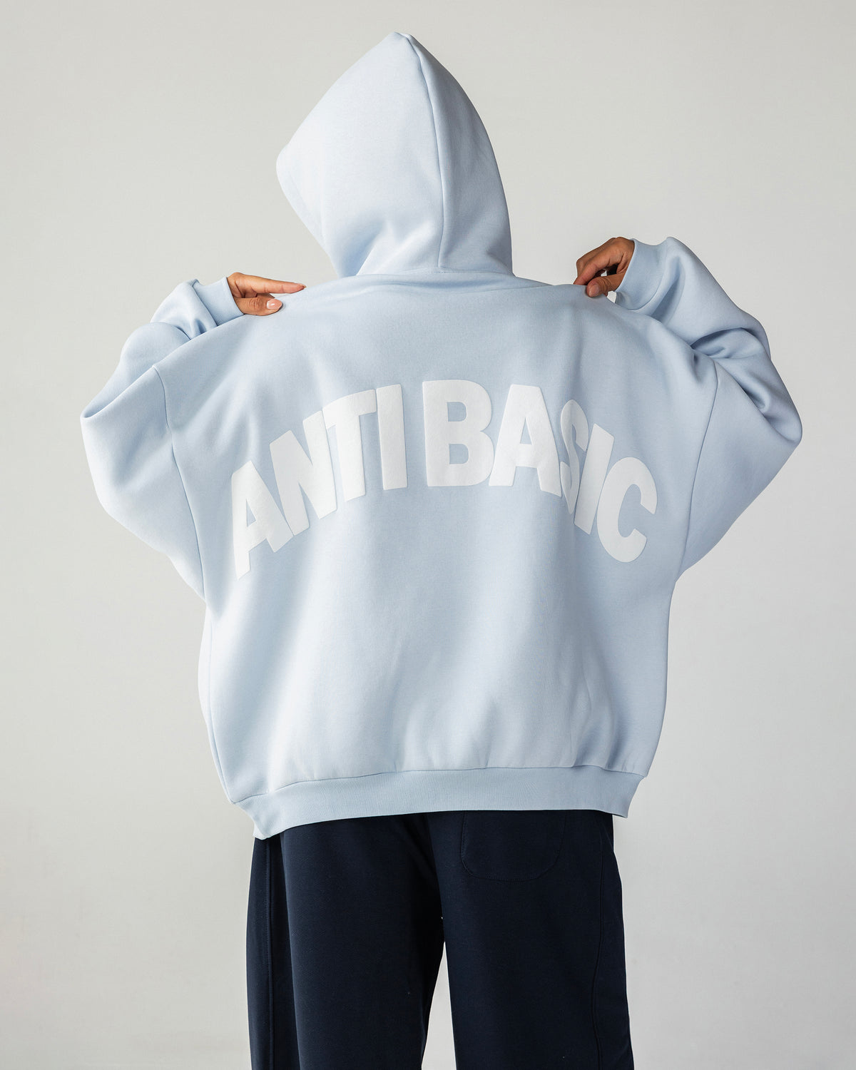 ANTI BASIC – Baby Blue Balloon Fit Hoodie – Baby Blue – Anti Basic streetwear Egypt (photo 5)