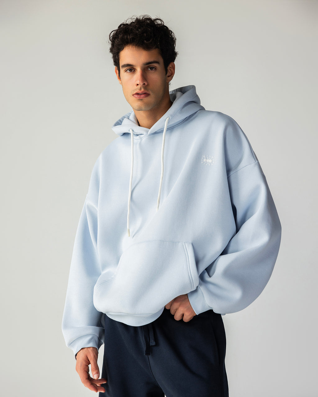 ANTI BASIC – Baby Blue Balloon Fit Hoodie – Baby Blue – Anti Basic streetwear Egypt (photo 8)