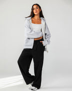 Wide Leg Sweatpants – Black – Anti Basic streetwear Egypt (photo 2)