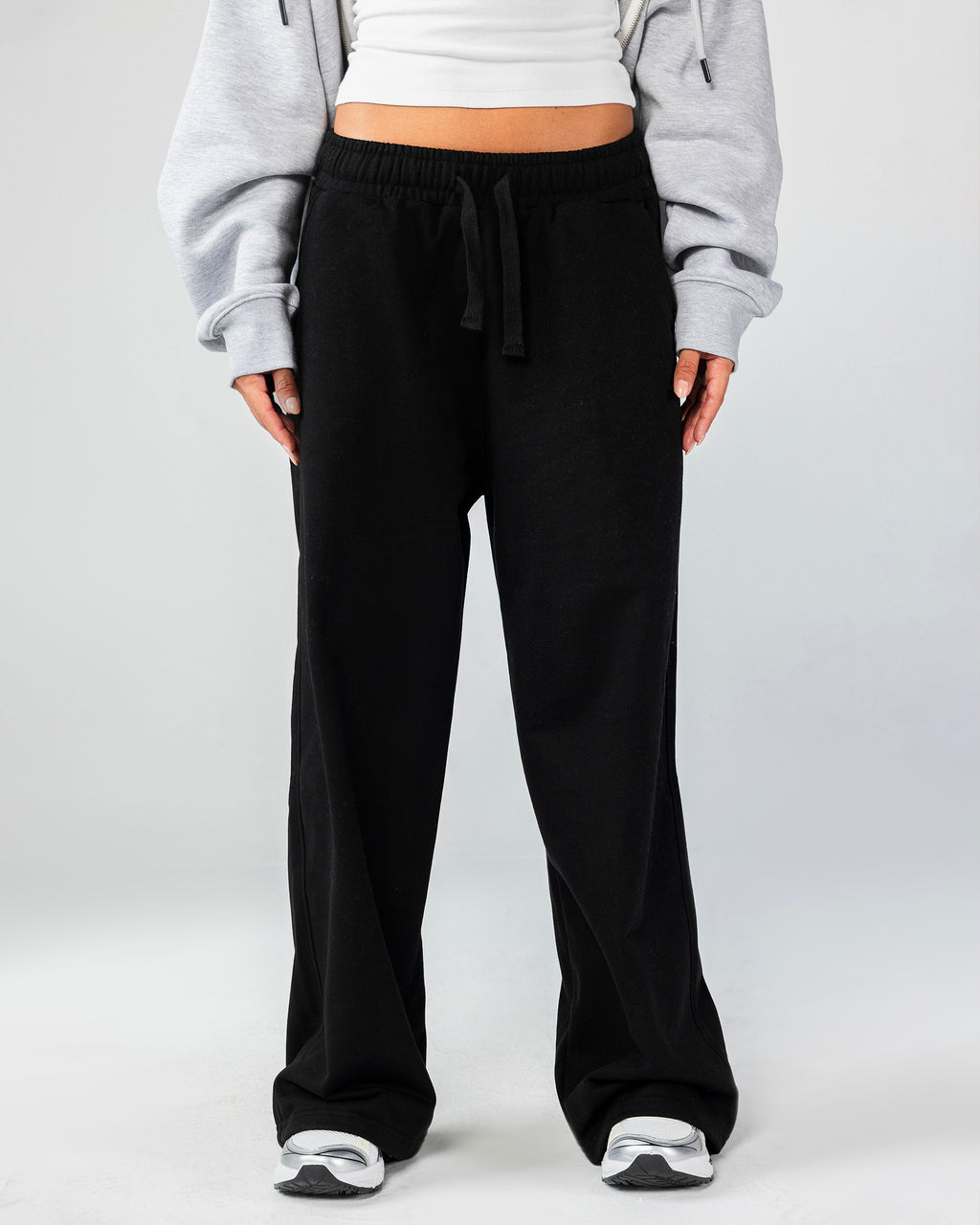 Wide Leg Sweatpants – Black – Anti Basic streetwear Egypt (photo 3)