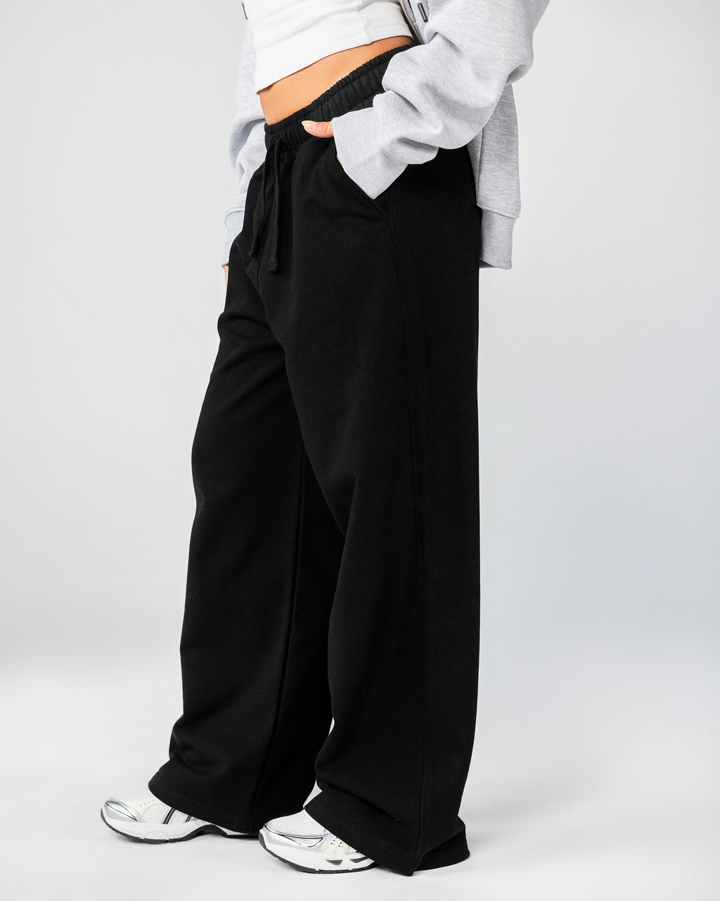 Wide Leg Sweatpants – Black – Anti Basic streetwear Egypt (photo 4)
