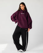 Identity – Burgundy Balloon Fit Hoodie – Burgundy – Anti Basic streetwear Egypt (photo 1)