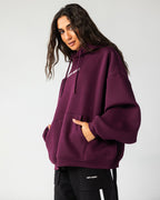 Identity – Burgundy Balloon Fit Hoodie – Burgundy – Anti Basic streetwear Egypt (photo 3)