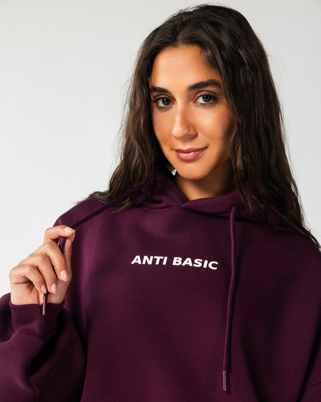 Identity – Burgundy Balloon Fit Hoodie – Burgundy – Anti Basic streetwear Egypt (photo 4)