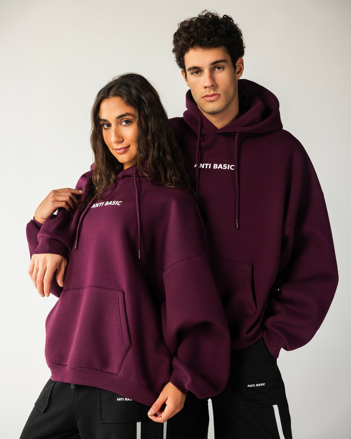 Identity – Burgundy Balloon Fit Hoodie – Burgundy – Anti Basic streetwear Egypt (photo 9)