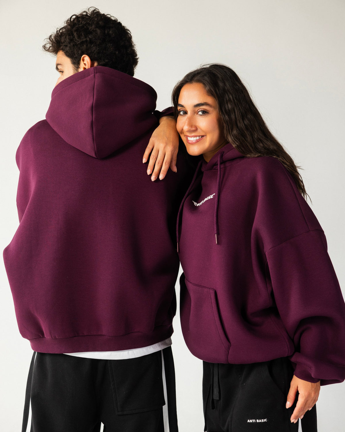 Identity – Burgundy Balloon Fit Hoodie – Burgundy – Anti Basic streetwear Egypt (photo 11)