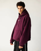 Identity – Burgundy Balloon Fit Hoodie – Burgundy – Anti Basic streetwear Egypt (photo 14)