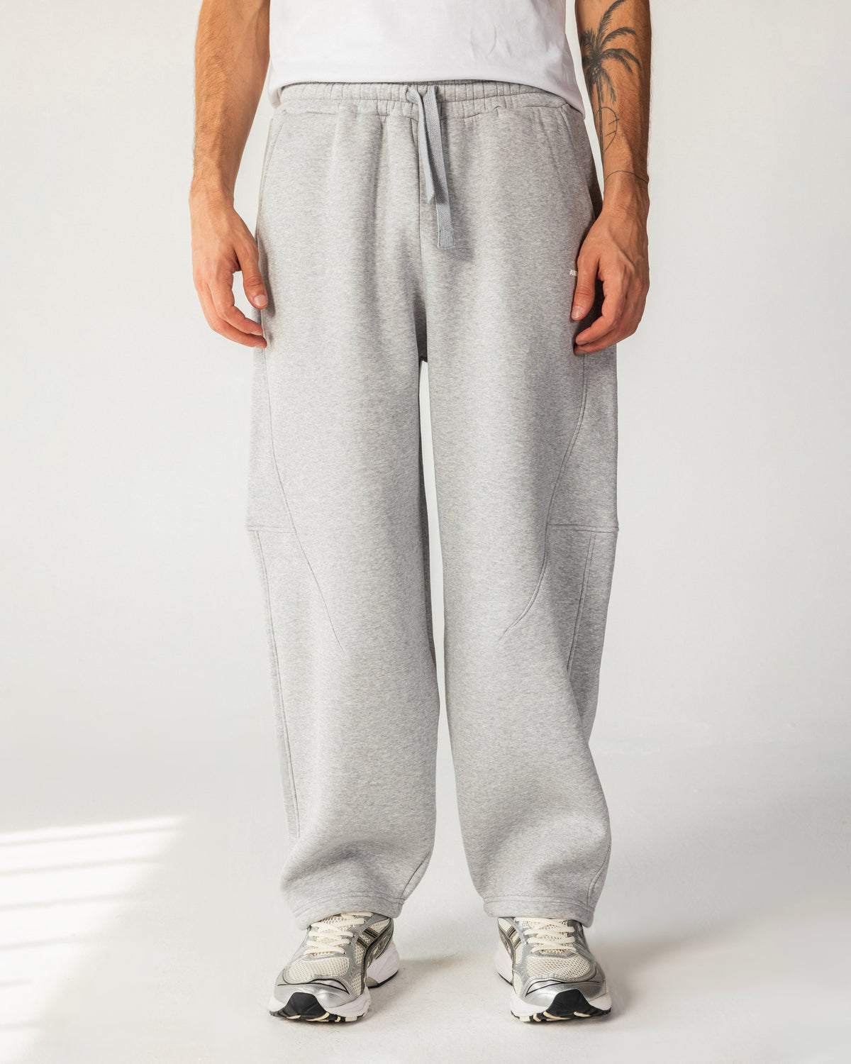 Melton Balloon Fit Sweatpants – Gray – Anti Basic streetwear Egypt (photo 7)