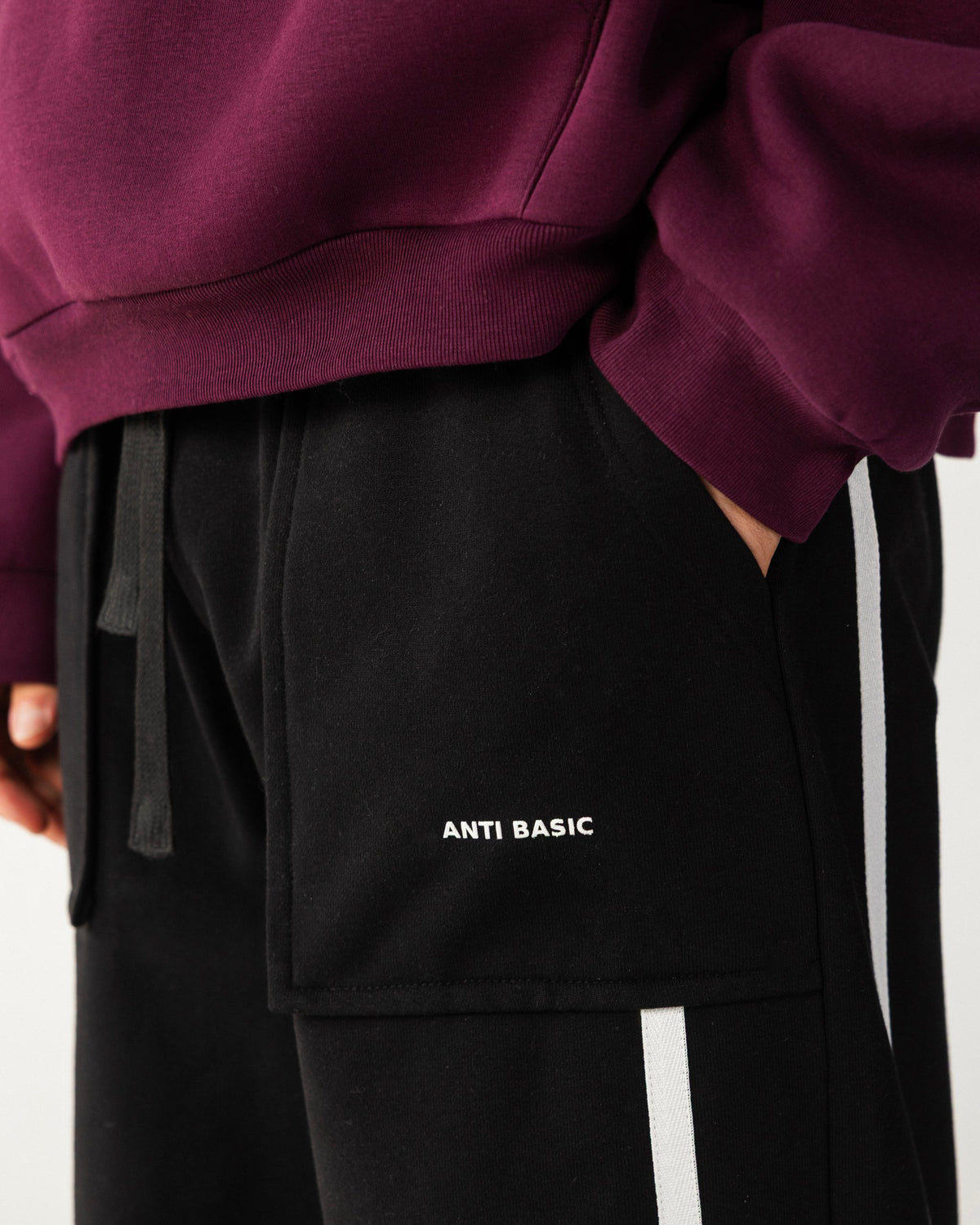 Statement Wide Leg Sweatpants – Black – Anti Basic streetwear Egypt (photo 11)