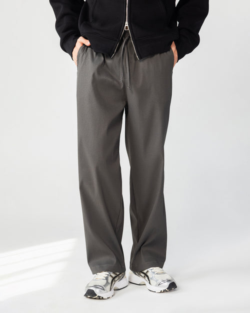 Textured Wide Leg Pants – Gray – Anti Basic streetwear Egypt (photo 3)